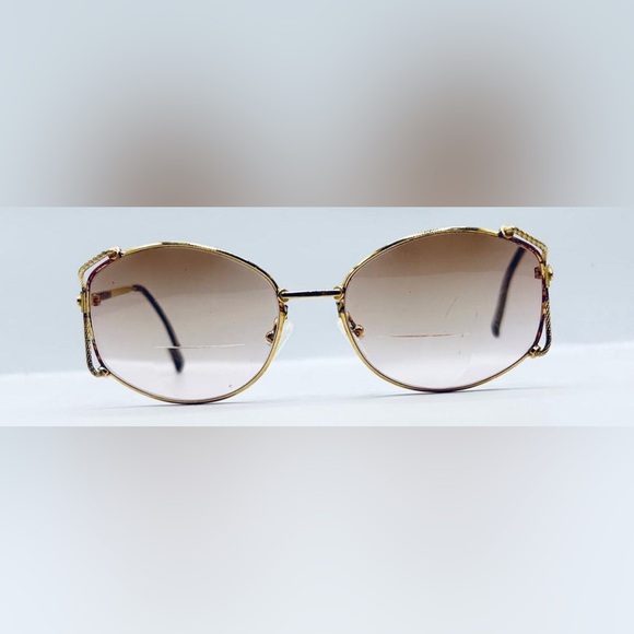 Vintage Christian Dior 2634 Gold Oval Sunglasses Frames Only - Picture 3 of 8